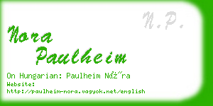 nora paulheim business card